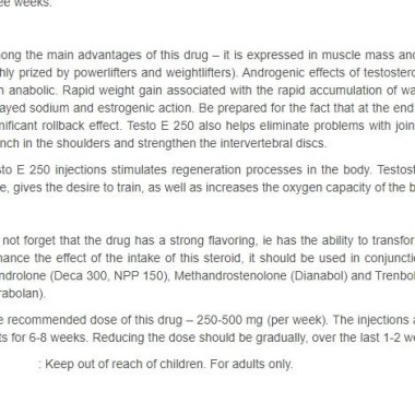 TESTO E 250 Para Pharma
