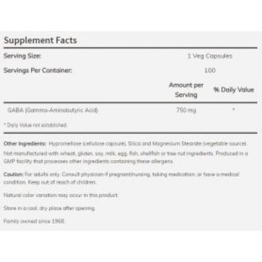 NOW Foods - GABA 750mg 100 caps Now foods