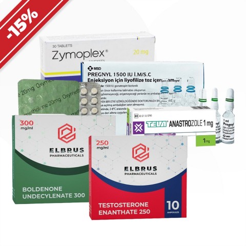 A long course for gaining muscle mass. Anapolone + Boldenone or Primobolan